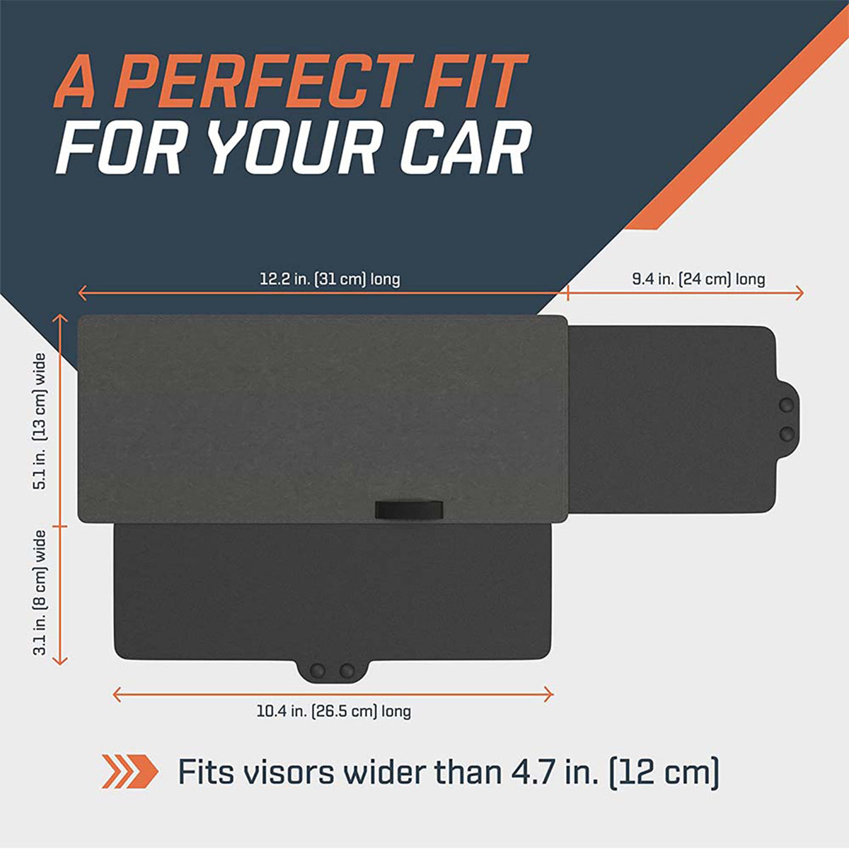 Polarized Sun Visor Sunshade Extender for Car with Polycarbonate Lens, Custom fit for Car, Anti-Glare Car Sun Visor Protects from Sun Glare DLLM255