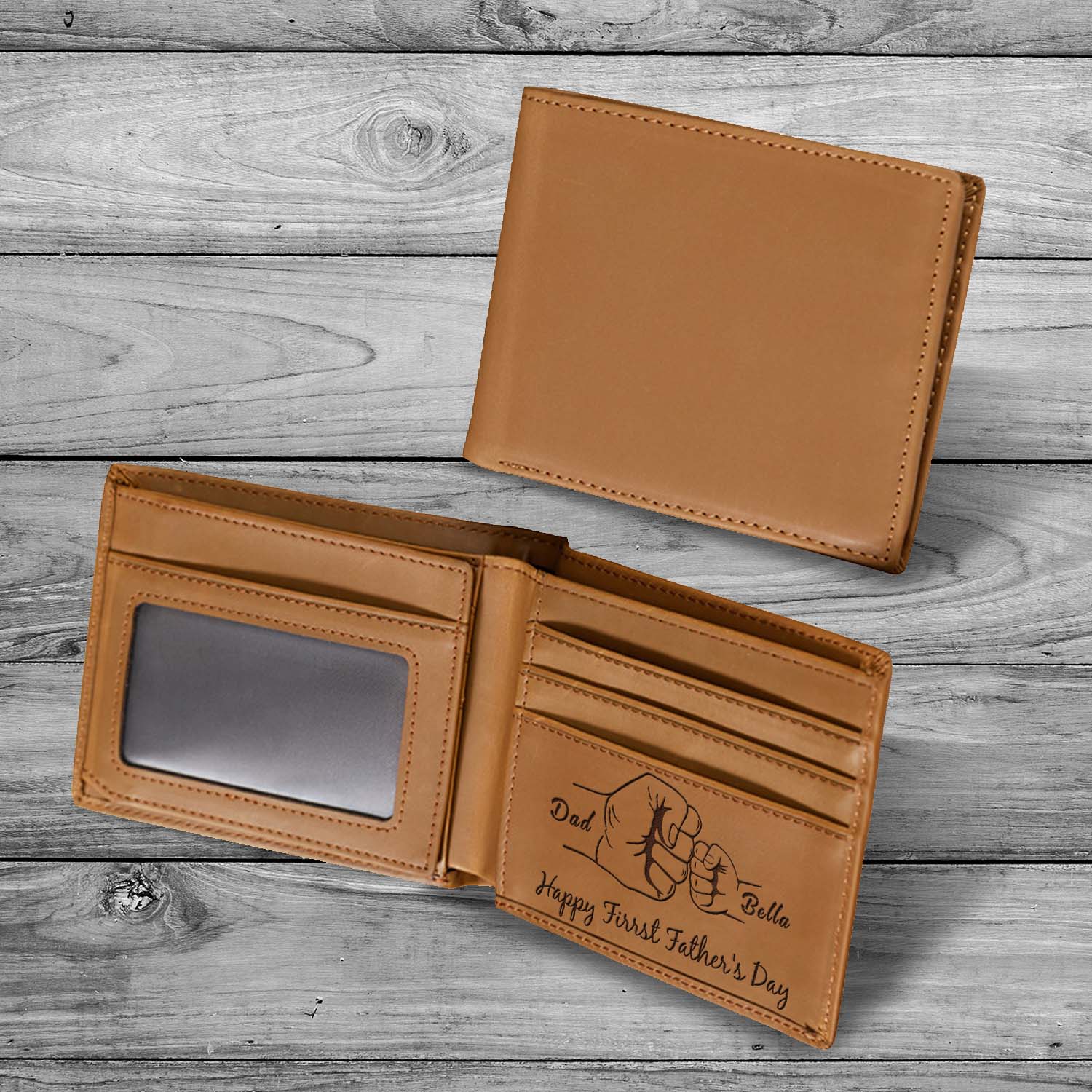 Personalized Wallet, Gift For Him, Husband Gift, Engraved outlet Wallet