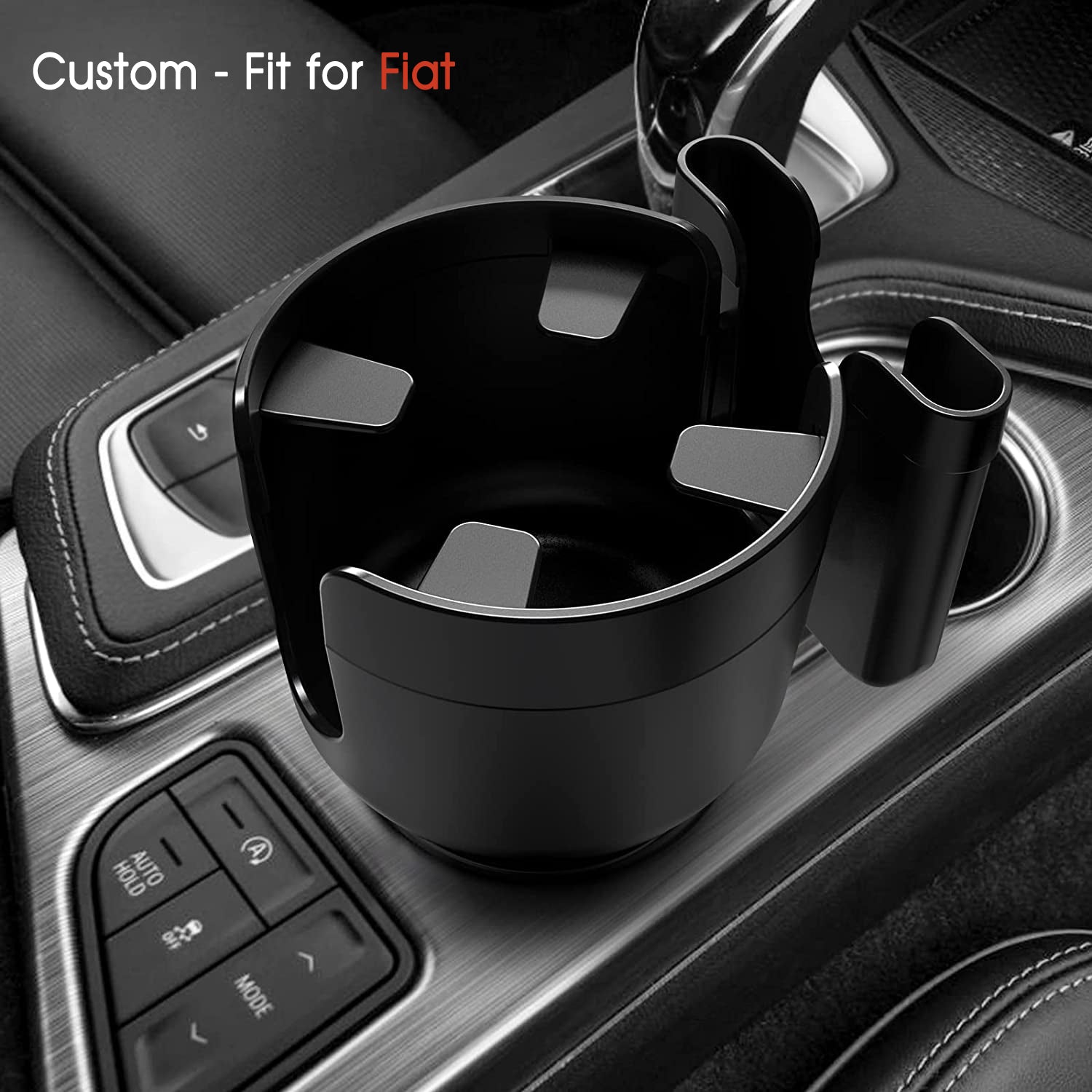 Car Cup Holder 2-in-1, Custom-Fit For Car, Car Cup Holder Expander Adapter with Adjustable Base, Car Cup Holder Expander Organizer with Phone Holder DLFT233