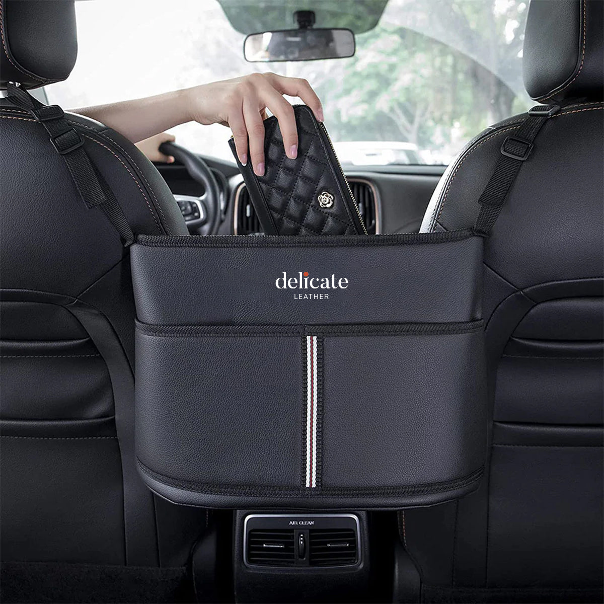 Delicate Leather Car Purse Holder: Keep Your Bag Secure and Accessible on the Go