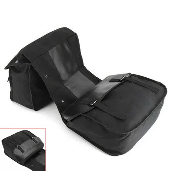 Motorbike Large Capacity Saddle Bag - Motorcycle Travel Canvas Waterproof Panniers Box Side Tools Bag Pouch