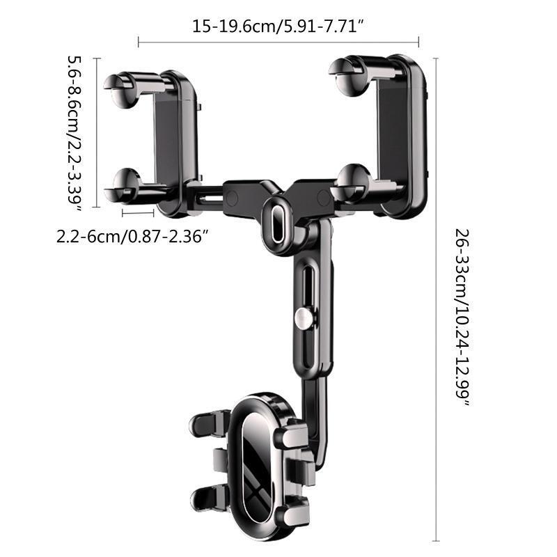 3 in 1 Multifunctional Adjustable 360° Rotation Long Arm Foldable Dual Cup Holder Expander Food Tray for Car, Custom fit for Car