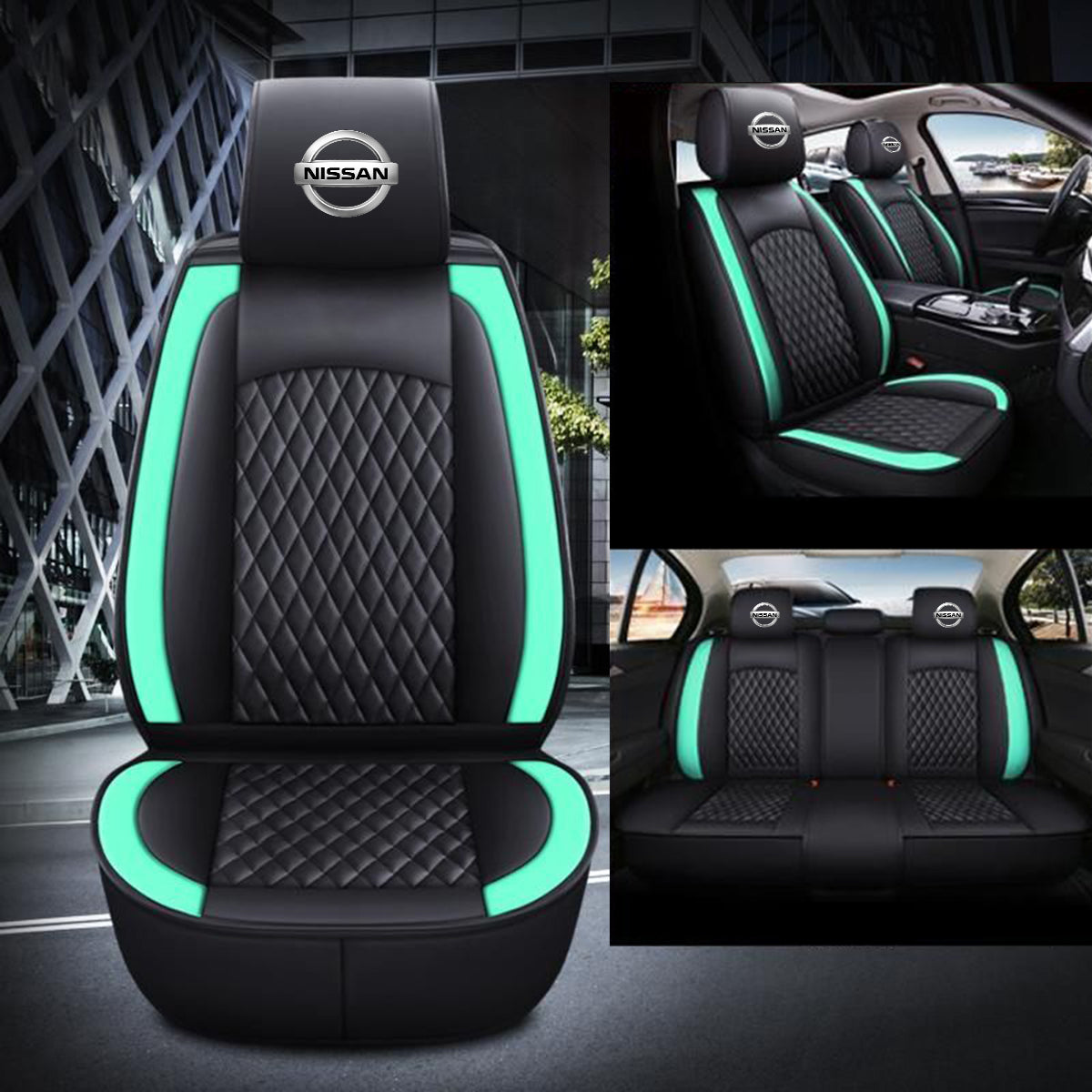 2 Car Seat Covers Full Set, Custom For Your Cars, Waterproof Leather Front Rear Seat Automotive Protection Cushions, Car Accessories