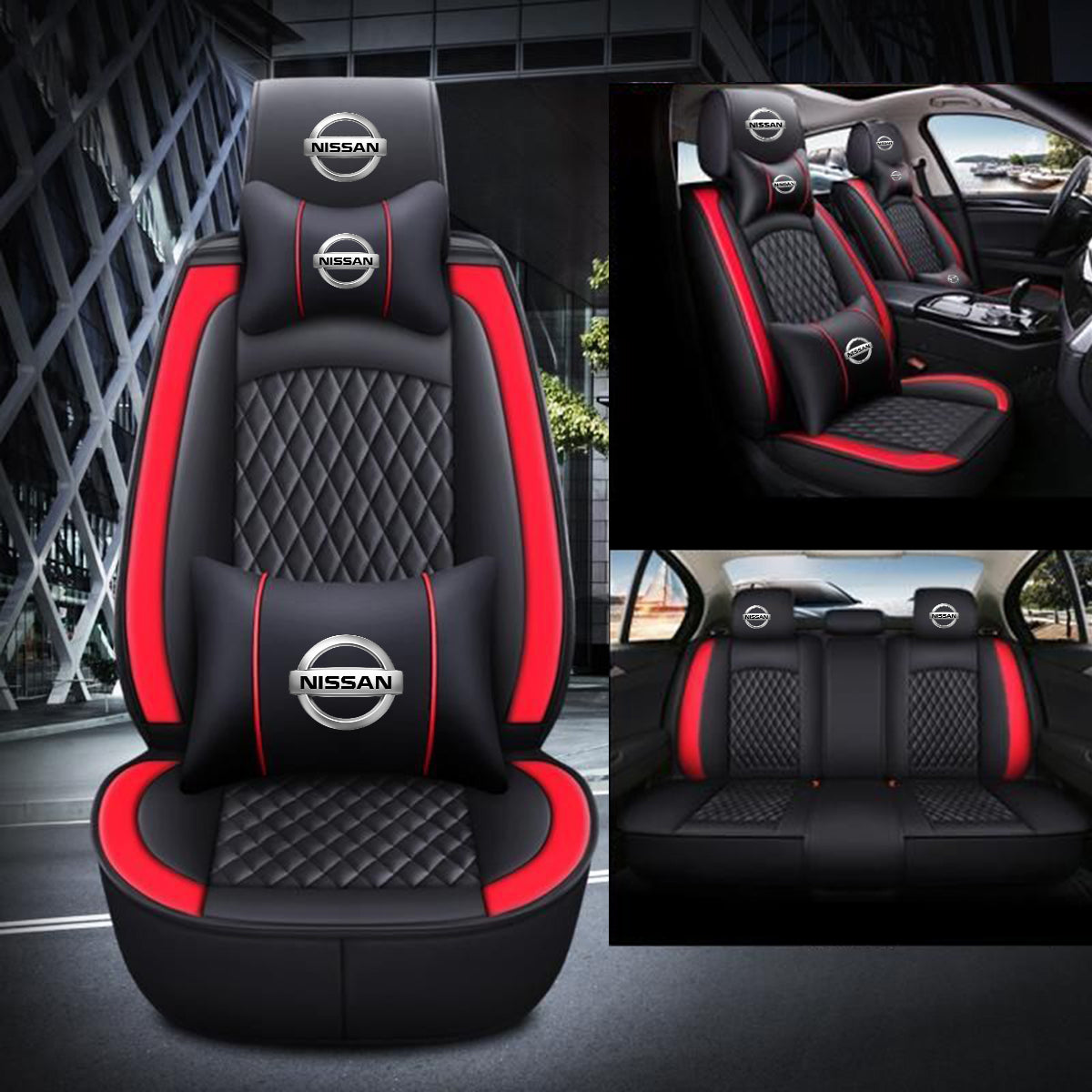 2 Car Seat Covers Full Set, Custom For Your Cars, Waterproof Leather Front Rear Seat Automotive Protection Cushions, Car Accessories