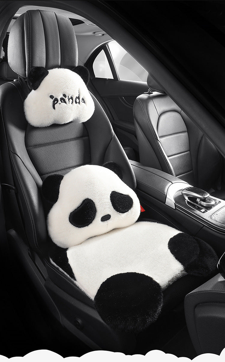 New Panda Car Headrest Pillow - Lovely Auto Seat Head Support Neck Protector Cushion Plush Automobiles Lumbar Rest Car Kits