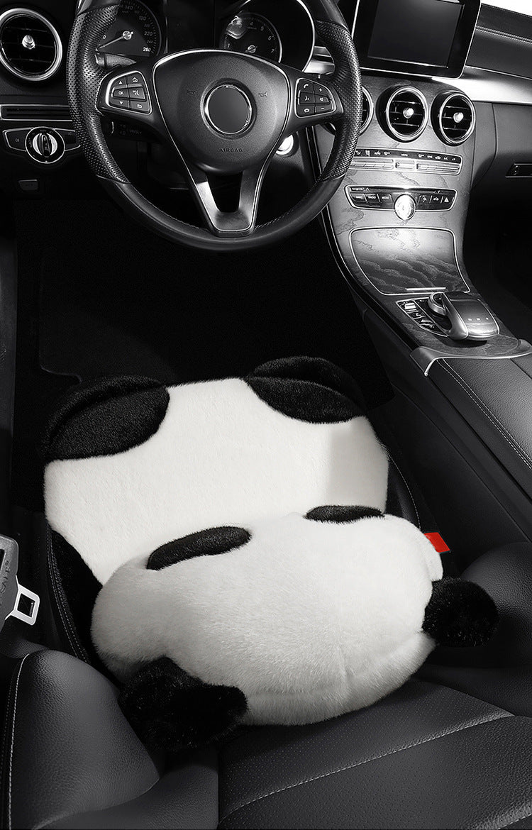 New Panda Car Headrest Pillow - Lovely Auto Seat Head Support Neck Protector Cushion Plush Automobiles Lumbar Rest Car Kits