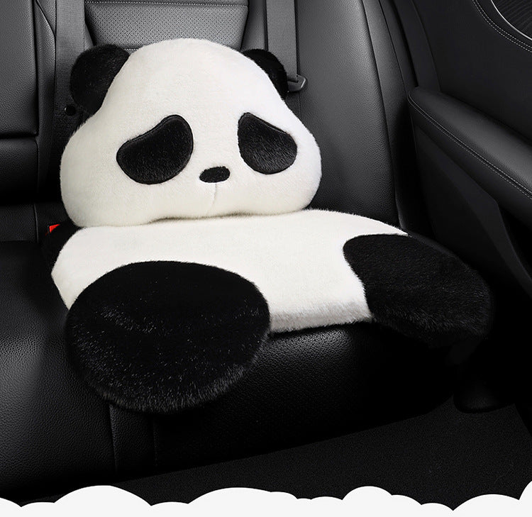 New Panda Car Headrest Pillow - Lovely Auto Seat Head Support Neck Protector Cushion Plush Automobiles Lumbar Rest Car Kits