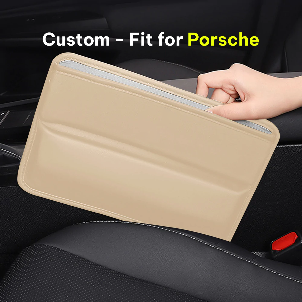 Car Seat Gap Filler Organizer, Custom-Fit For Car, Multifunctional PU Leather Console Side Pocket Organizer for Cellphones, Cards, Wallets, Keys DLRL226