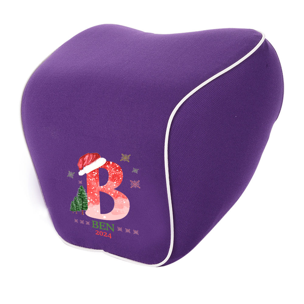 Custom Name Lumbar Support Cushion for Car and Headrest Neck Pillow Kit, Personalized Christmas, Personalized Gift, Custom For Cars, Ergonomically Design for Car Seat, Car Accessories, Personalised Lumbar Support Cushion, Christmas Gift L3