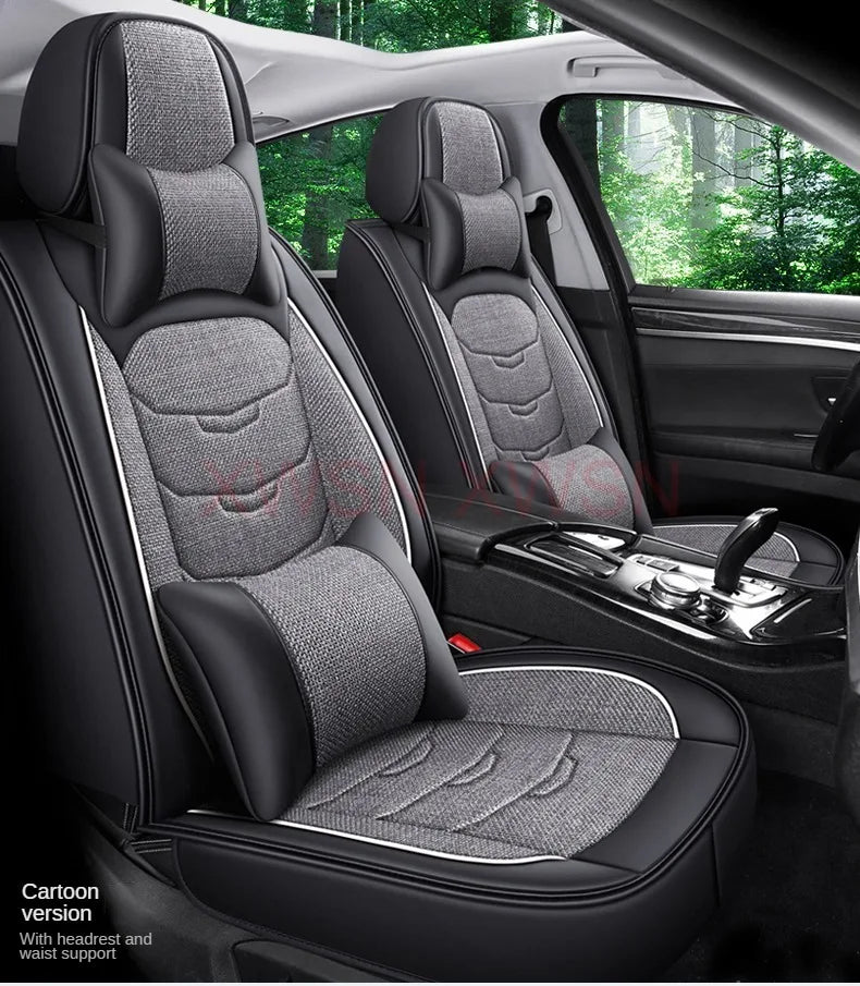 Delicate Leather Car Seat Covers Full Set: Complete Protection and Style for Your Vehicle