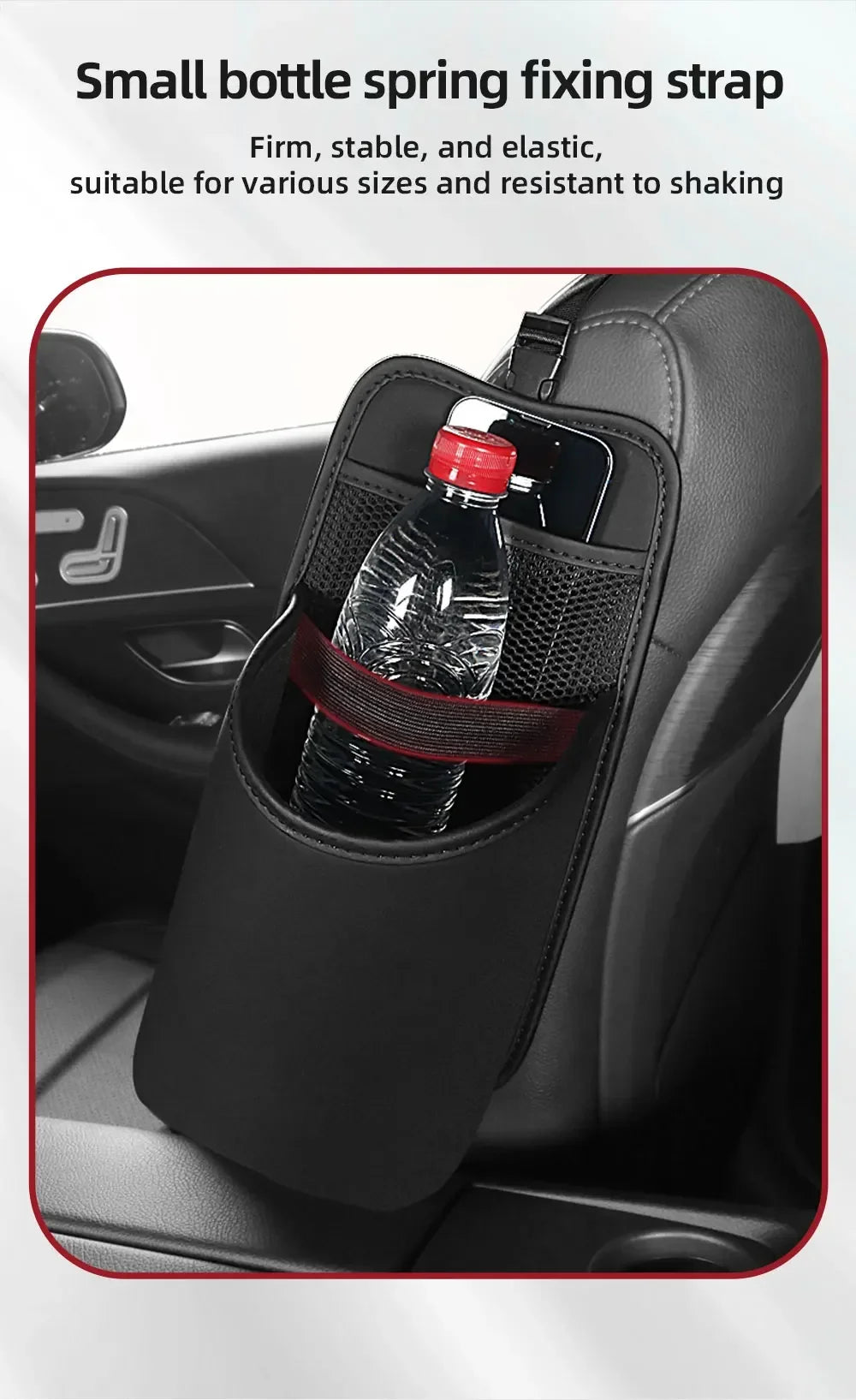 Car Seat Side Storage Bag - Multi-Pocket Drink Holder Pocket Styling Organizer Card Ticket Holder Nappa Leather Auto Accessories