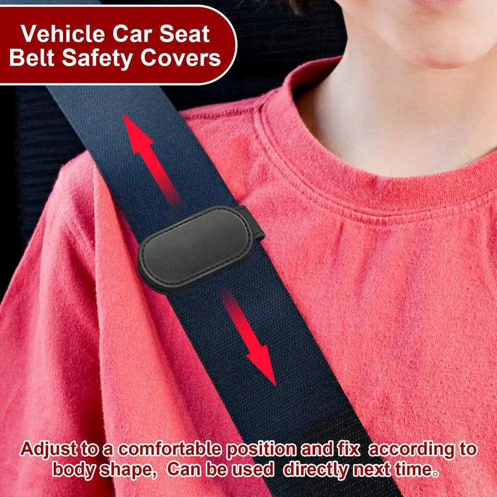 Car Seat Belt Positioner - Adjustable Seatbelt Clips for Shoulder Neck Strap - 2 Pack