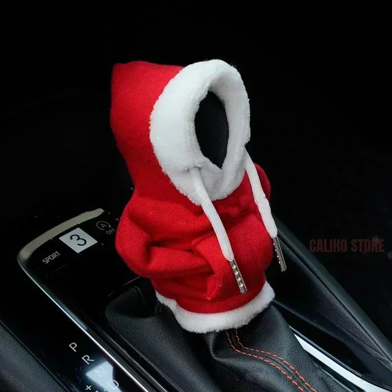 Winter Fashion Hoodies Car Gear Shift Knob Cover Manual Handle Gear Shift Decor Automatic Magical Christmas Interior Accessories - Delicate Leather