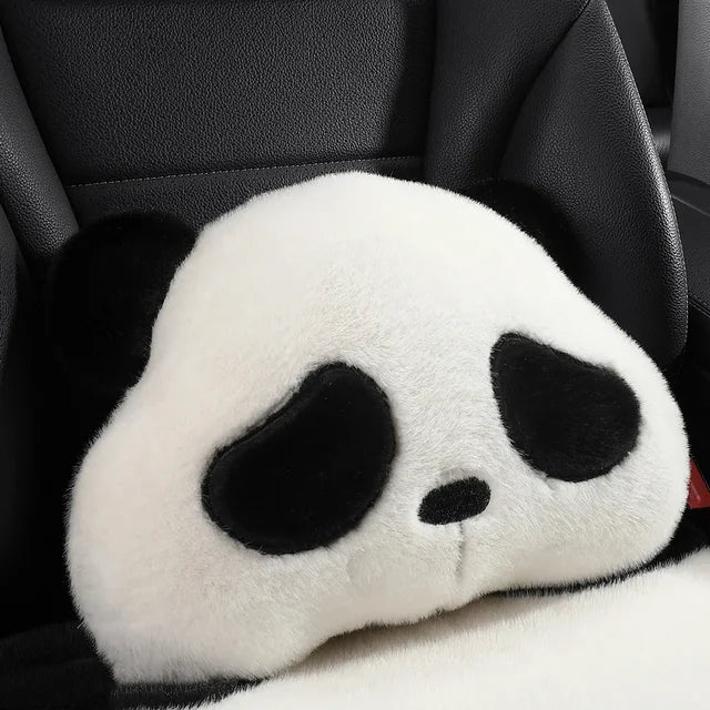 New Panda Car Headrest Pillow - Lovely Auto Seat Head Support Neck Protector Cushion Plush Automobiles Lumbar Rest Car Kits