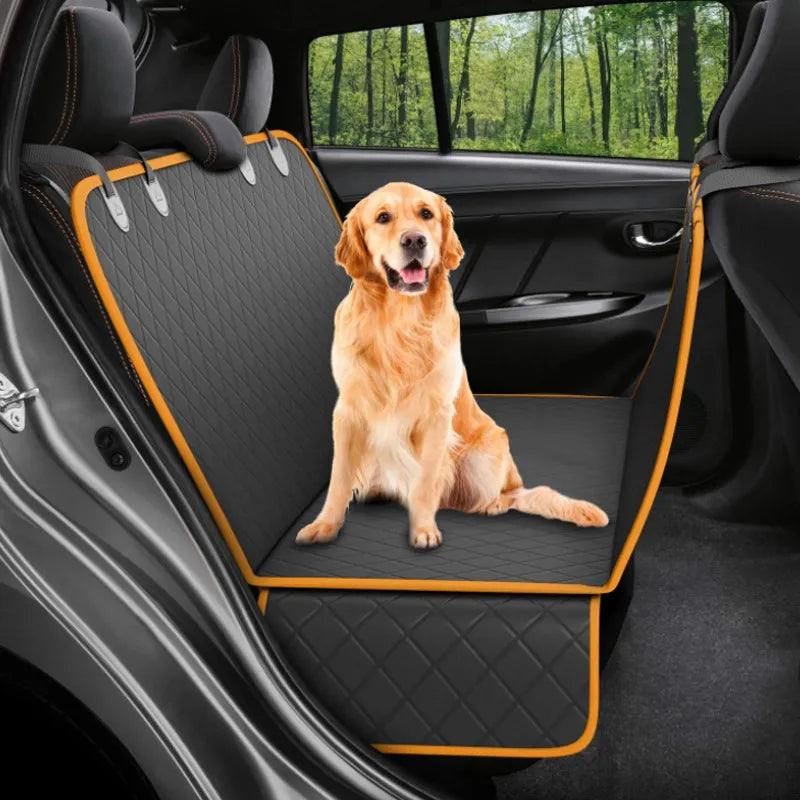 Dog Car Seat Cover Waterproof Pet Travel Dog Carrier Hammock Car Rear Back Seat Protector Mat Safety Carrier For Dogs Safety Pad - Delicate Leather