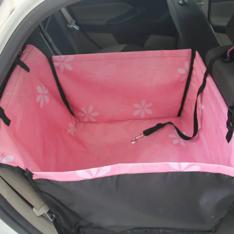 Waterproof Pet Dog Car Seat Cover - Hammock Bag Protector, Foldable, Scratch Proof, Non-Slip, Stylish Print Design