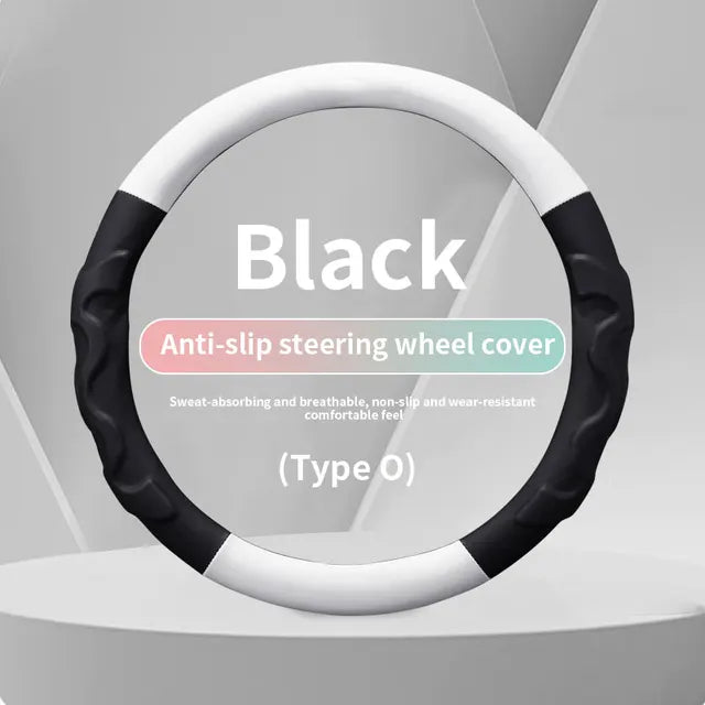 Carbon Car Steering Wheel Cover - High-Quality Leather