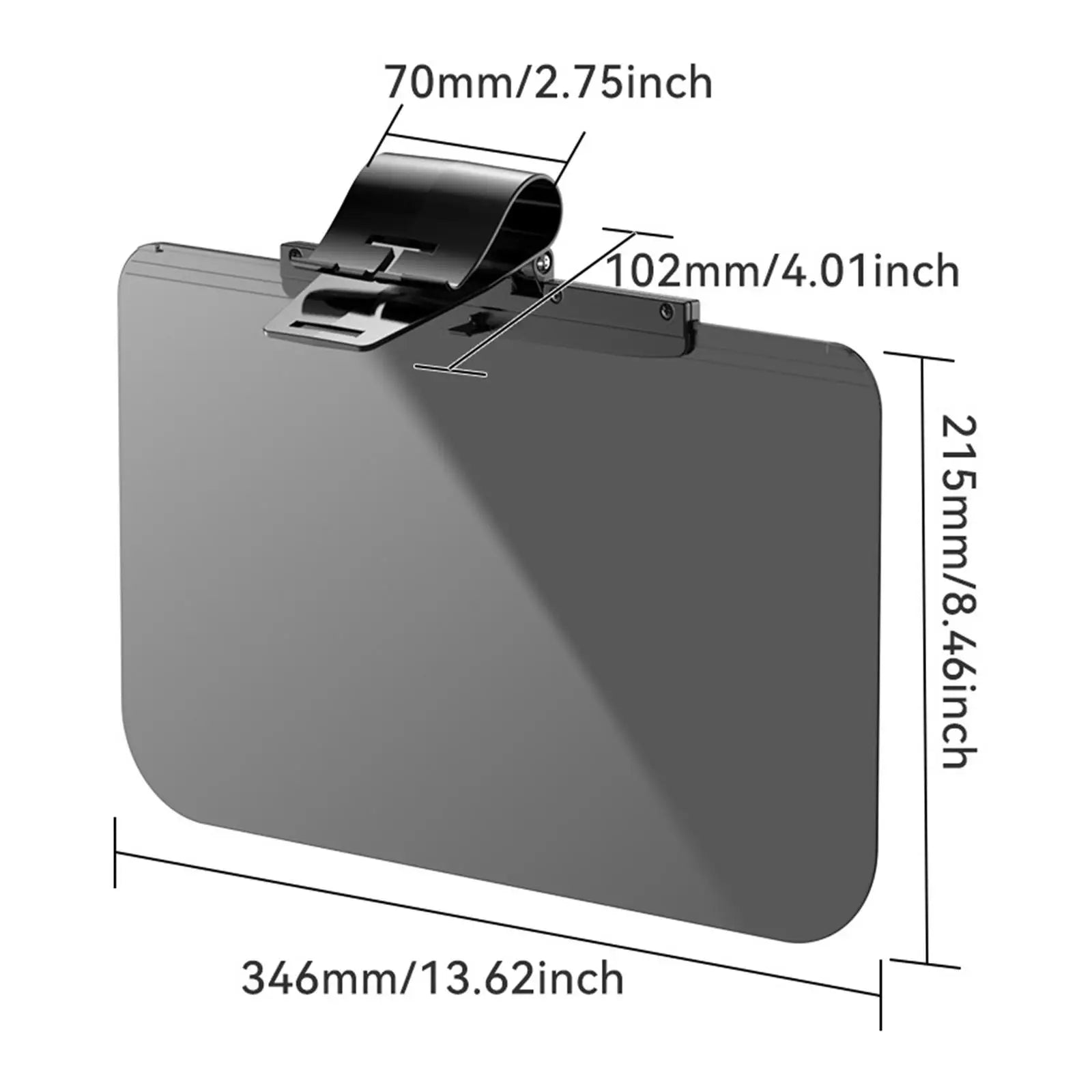 Professional Car Sun Visor Extension: Anti-Glare Sunshade for High Temperature Resistance, Sturdy Build - 13.6x8.5inch