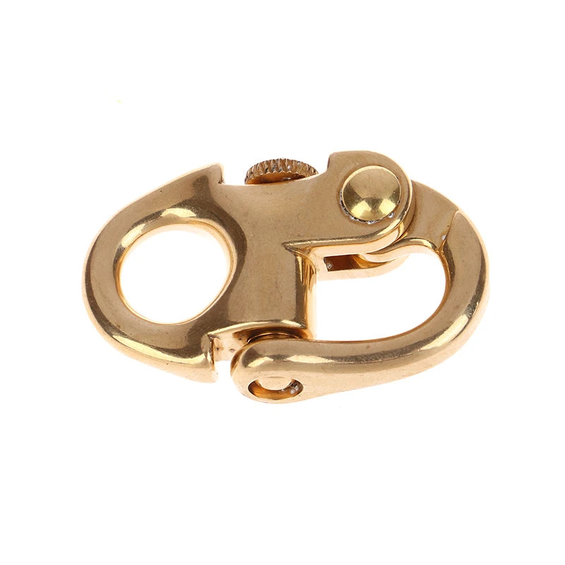 Solid Brass Buckle Clasp Keychain Ring Hook Screw Pin Joint Connector Bag Strap Leather Craft Accessories Parts