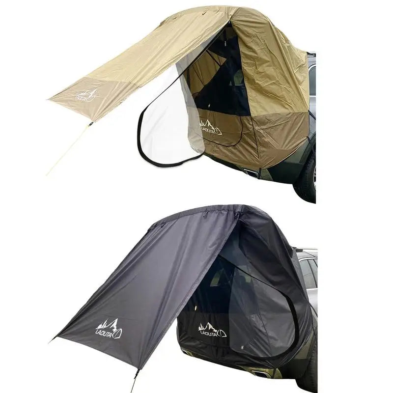 Simple Tent For Car Trunk Sunshade Rainproof Vehicle Rear Extension Tent For Self-driving Tour Barbecue Camping Hiking Tent - Delicate Leather