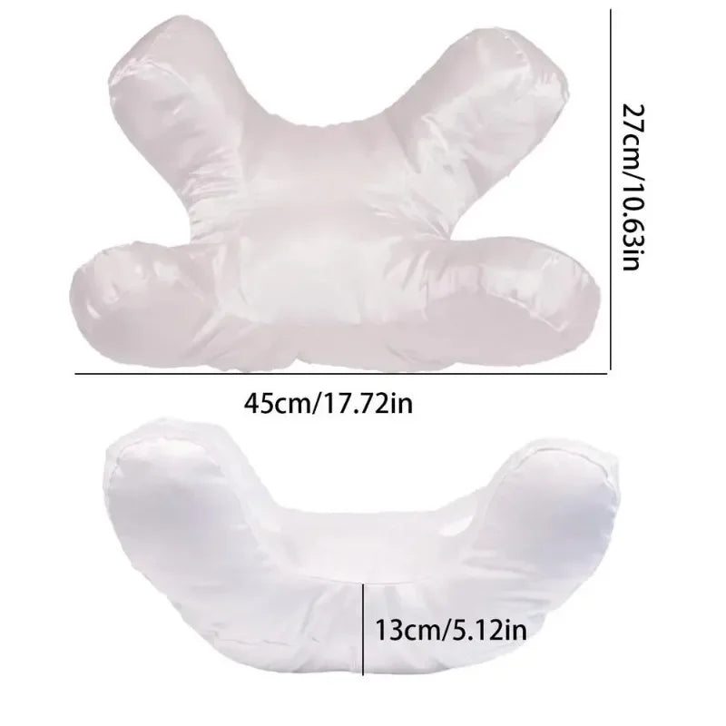 Face Pillow with Free White Satin Pillowcase – Beauty Sleep & Anti-Wrinkle Support - Delicate Leather