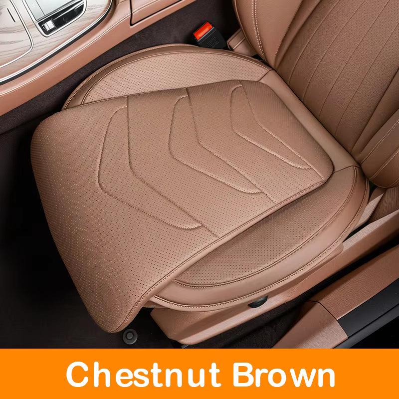 Nappa Leather Car Seat Cushion – Breathable Luxury Seat Pad for All-Season Comfort - Delicate Leather  