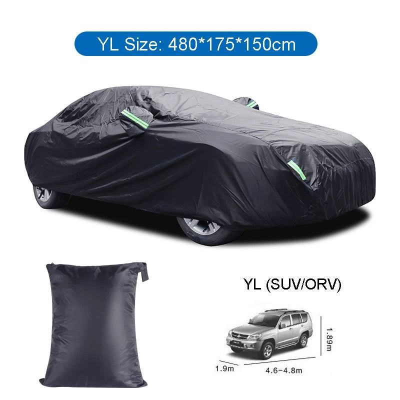 Universal Car Covers - Indoor and Outdoor Snow, Rain, Waterproof Cover with Sunshade and Dustproof Protection