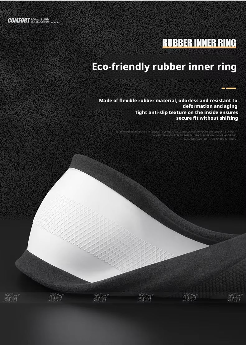 Nappa Leather Steering Wheel Cover – Universal Round & D-Shape Anti-Slip All-Season Grip - Delicate Leather  