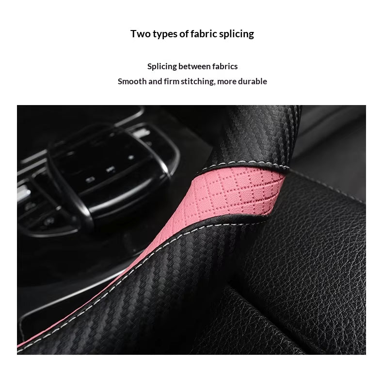 Ultra-Thin Leather Steering Wheel Cover – Breathable Non-Slip Summer Grip (O & D Shape) - Delicate Leather