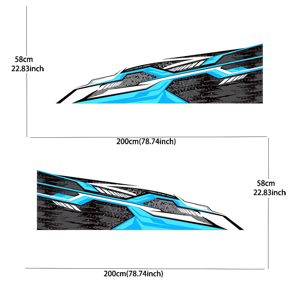 Geometric Line Car Side Vinyl Decal – Motorsport Exterior Graphic Sticker - Delicate Leather