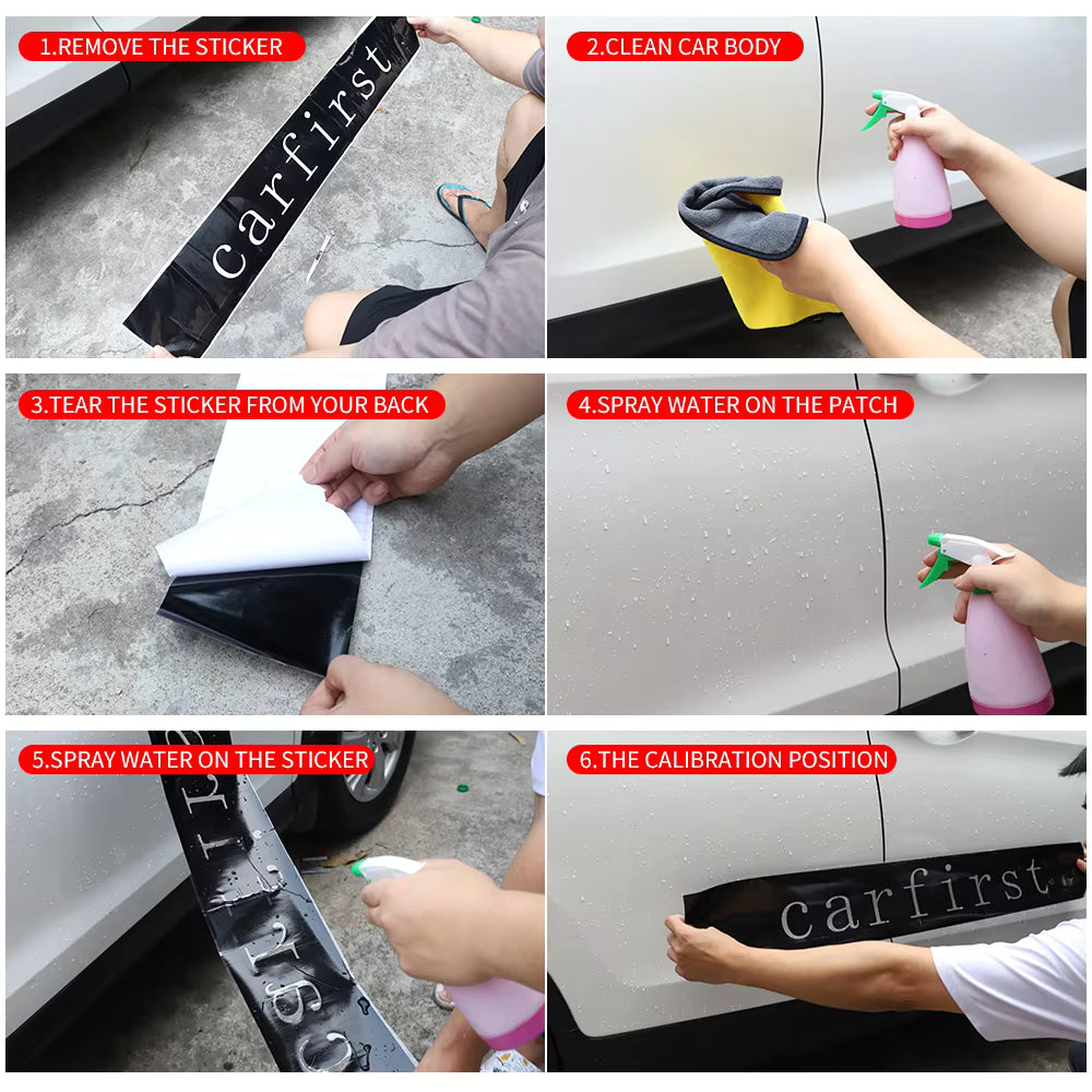 Car Hood Long Stripe Vinyl Decal Set – Sport Styling Graphic Stickers - Delicate Leather