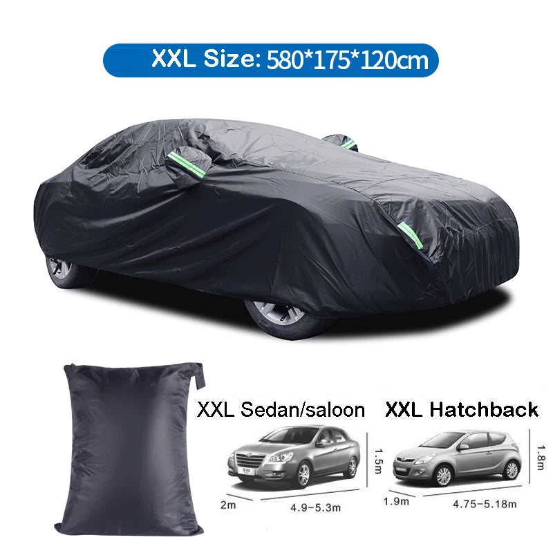 Universal Car Covers - Indoor and Outdoor Snow, Rain, Waterproof Cover with Sunshade and Dustproof Protection