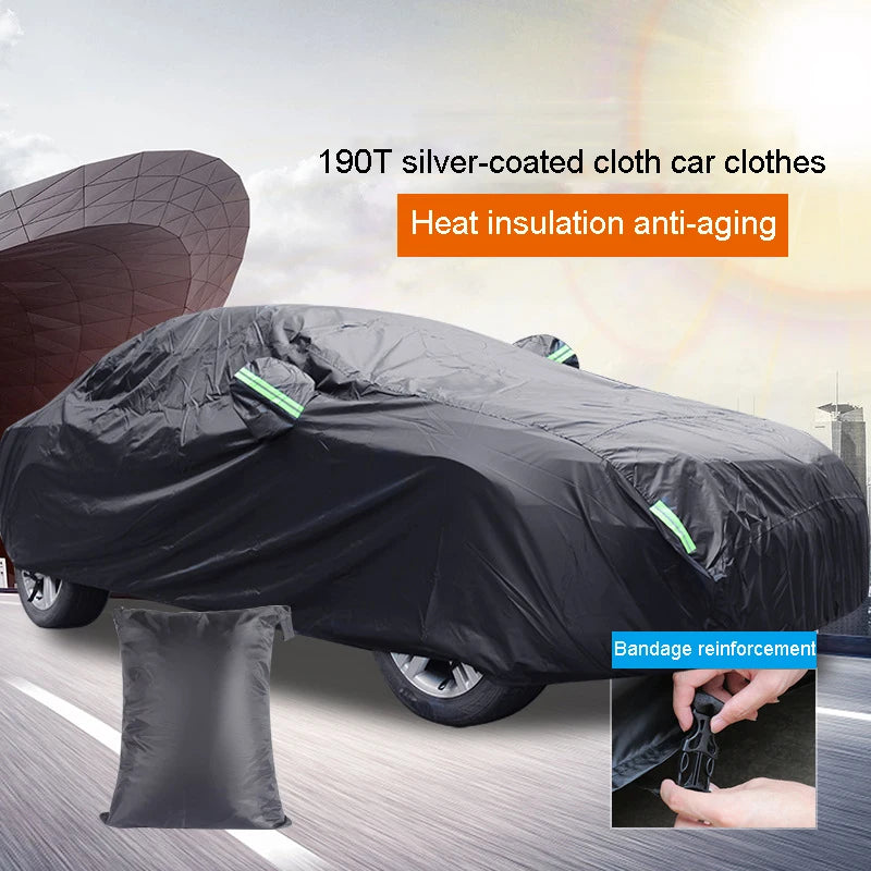 Universal Car Covers - Indoor and Outdoor Snow, Rain, Waterproof Cover with Sunshade and Dustproof Protection