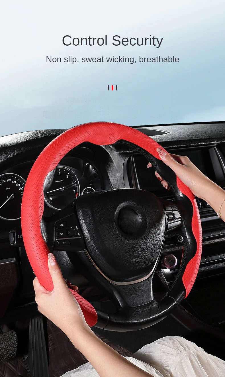 Car Steering Wheel Cover - NAPPA Leather Booster Cover for Car Interior Accessories