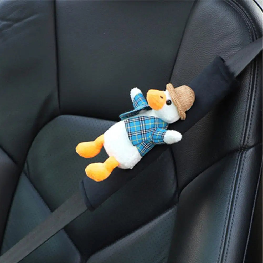 Cartoon Universal Car Seat Belt Cover - Adjustable Plush Car Safety Belt Cover for Kids and Adults