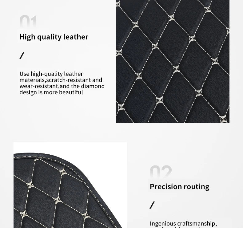 Car Seat Back Anti-Kick Protector Pad - Waterproof PU Leather Cover for Interior Protection and Cleanliness - Delicate Leather