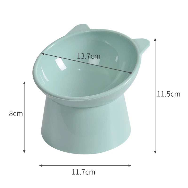 2024 New Cat Bowl High Foot Dog Bowl 45°Neck Protector Cat Pet Food Water Bowl Pet Feeding Cup Pet Feeder Bowl