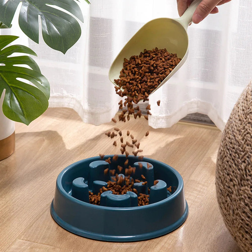 Pet Slow Food Bowl Small Dog Choke-proof Bowl Non-slip Slow Food Feeder Dog Rice Bowl Pet Supplies Available for Cats and Dogs - Delicate Leather