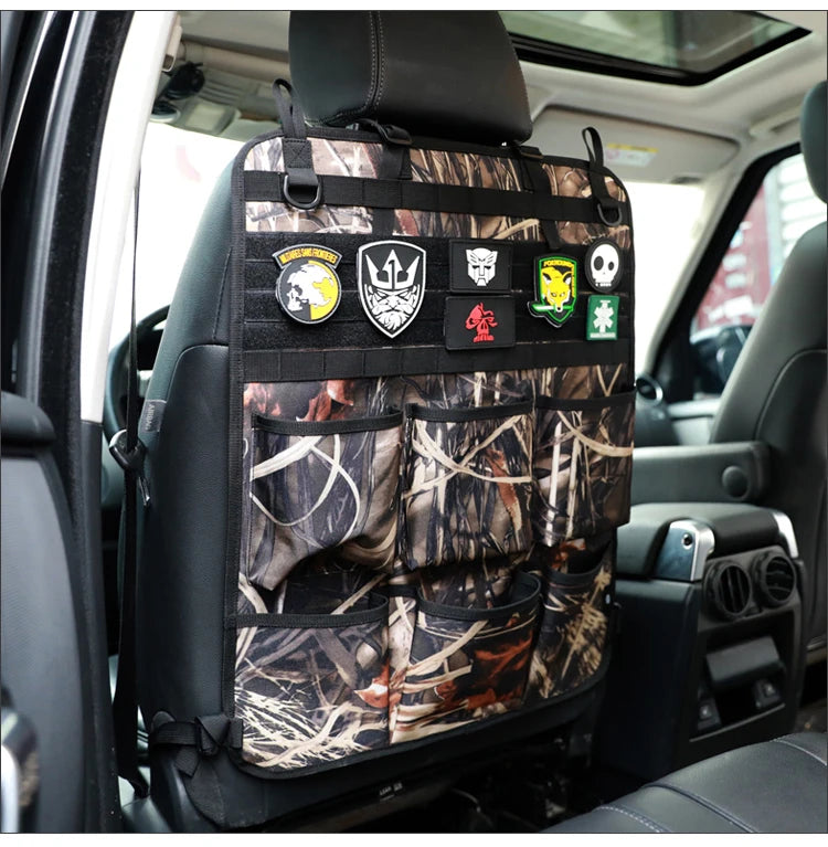 Car Organizer Seat Back Storage Bag - Multifunctional Camo Hanging Bag, Custom Fit For Your Cars, Car Accessories