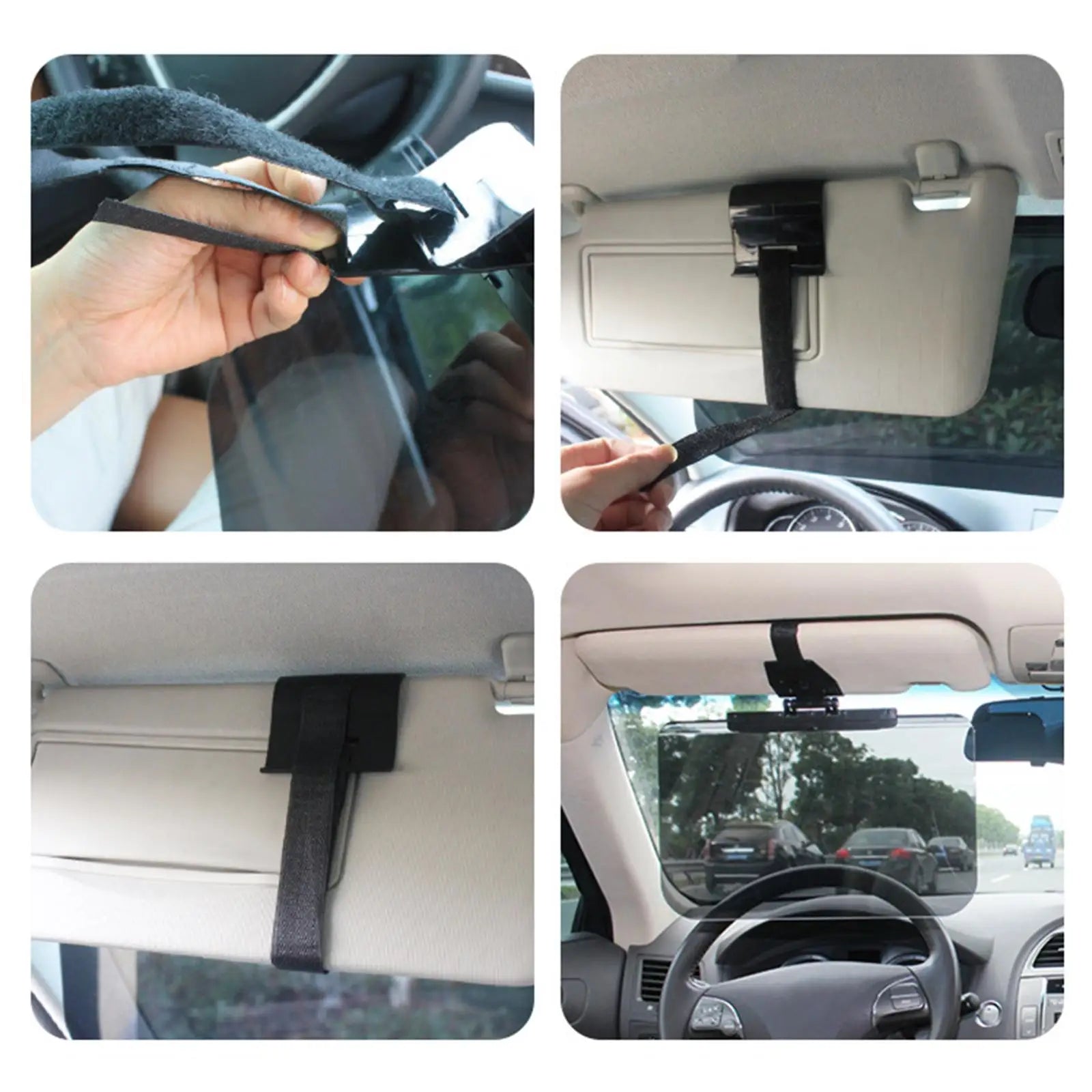 Professional Car Sun Visor Extension: Anti-Glare Sunshade for High Temperature Resistance, Sturdy Build - 13.6x8.5inch