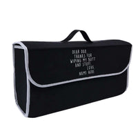 Personalized Soft Felt Car Bag Organizer, Happy Father's Day Folding Car Storage Box Non Slip Fireproof Car Trunk Organizer, Custom For Your Cars, Car Accessories, Gift for Daddy