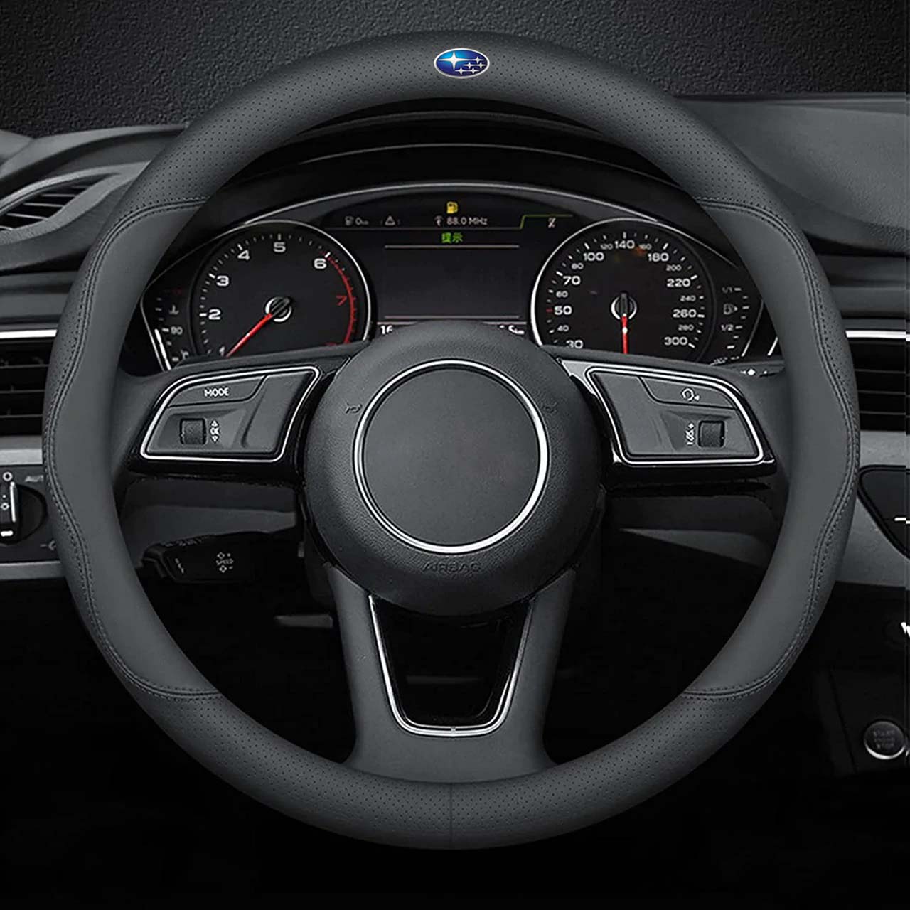 Car Steering Wheel Cover 2023 Update Version, Custom For Your Cars, Premium Leather Car Steering Wheel Cover with Logo, Car Accessories SU 18991