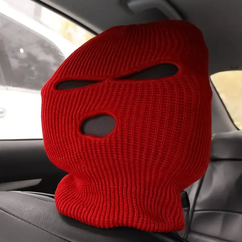 Three Hole Headrest Cover Universal Hat - Halloween, Christmas, Funny Car Decoration Pranks Gift