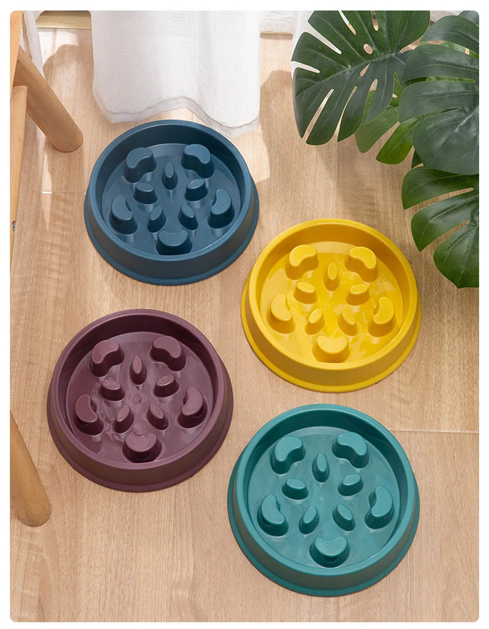 Pet Slow Food Bowl Small Dog Choke-proof Bowl Non-slip Slow Food Feeder Dog Rice Bowl Pet Supplies Available for Cats and Dogs