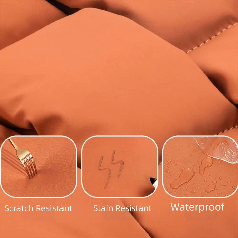 Nappa Leather Car Seat Cushion – Memory Foam Filled Breathable Waterproof Seat Pad - Delicate Leather  