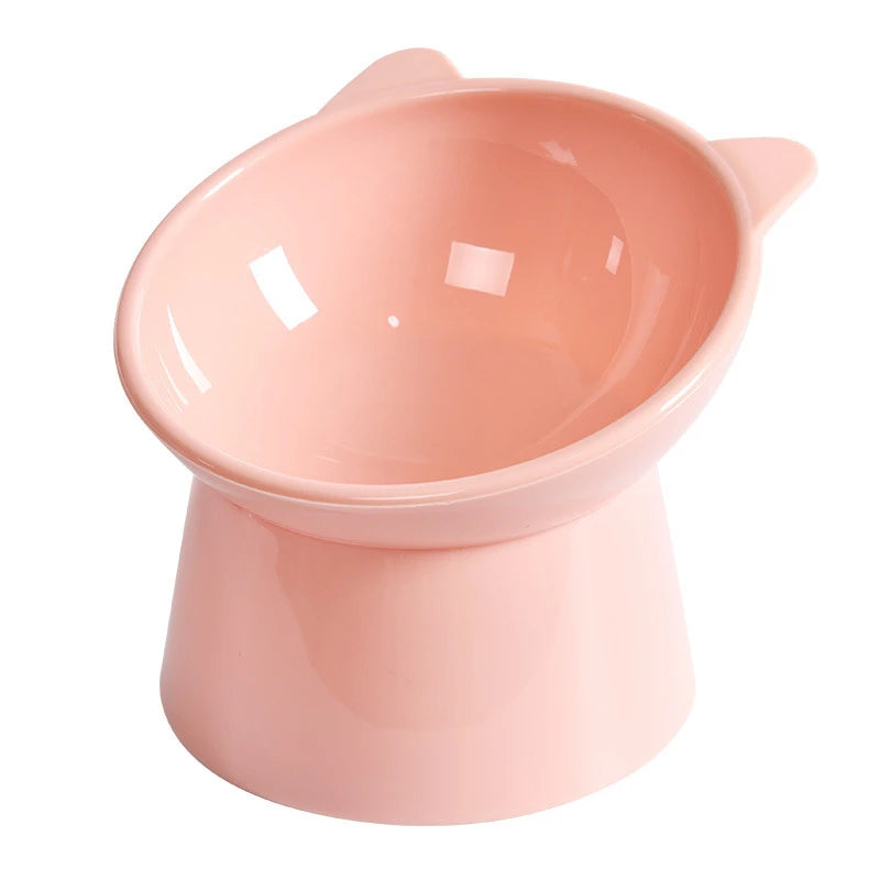 2023 New Cat Bowl High Foot Dog Bowl 45°Neck Protector Cat Pet Food Water Bowl Pet Feeding Cup Pet Feeder Bowl - Delicate Leather