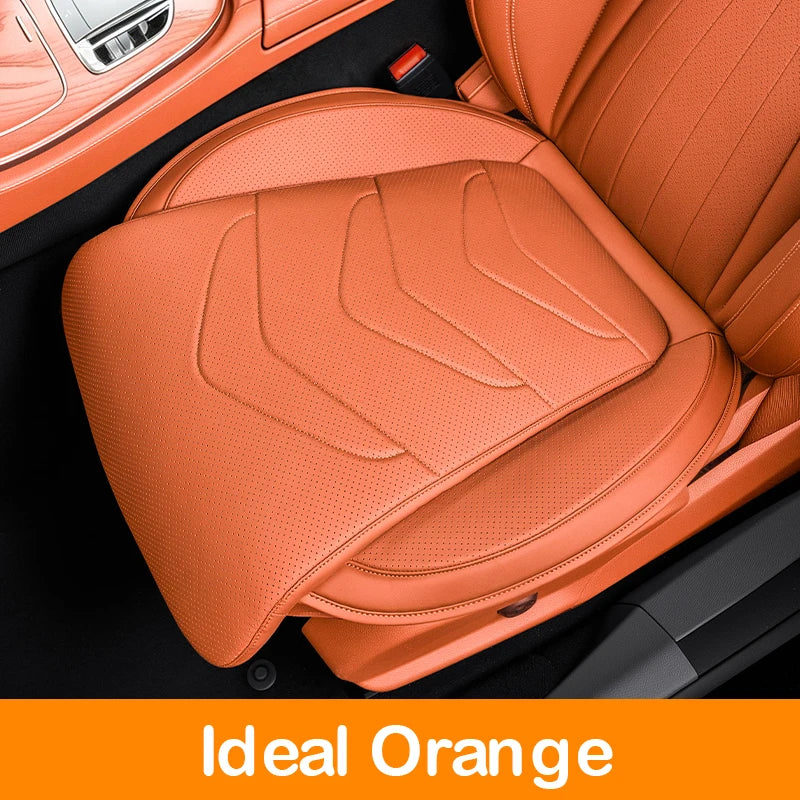 Nappa Leather Car Seat Cushion – Breathable Luxury Seat Pad for All-Season Comfort - Delicate Leather  