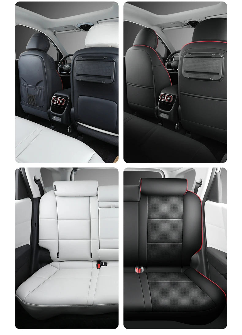 Full Set Leather Car Seat Covers - Premium Auto Interior Accessories - Delicate Leather