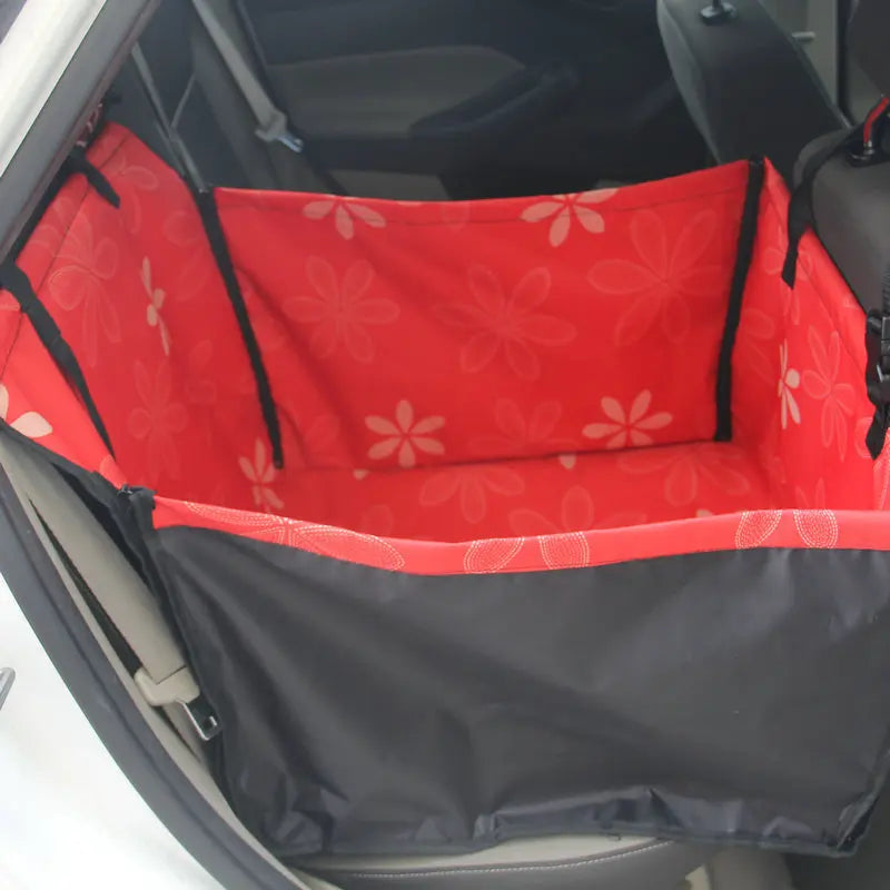 Waterproof Pet Dog Car Seat Cover - Hammock Bag Protector, Foldable, Scratch Proof, Non-Slip, Stylish Print Design