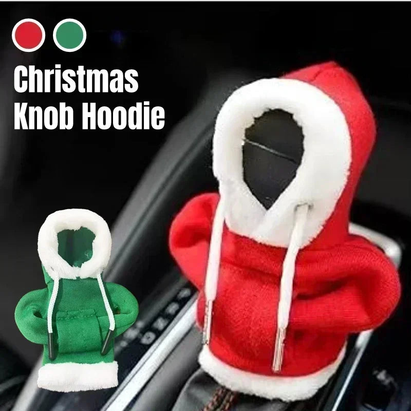 Winter Fashion Hoodies Car Gear Shift Knob Cover Manual Handle Gear Shift Decor Automatic Magical Christmas Interior Accessories - Delicate Leather